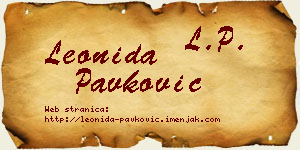 Leonida Pavković vizit kartica